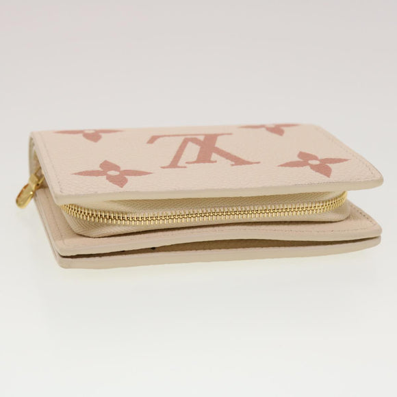 LOUIS VUITTON Monogram Empreinte Portefeuille Clare Wallet White M81927 42904S