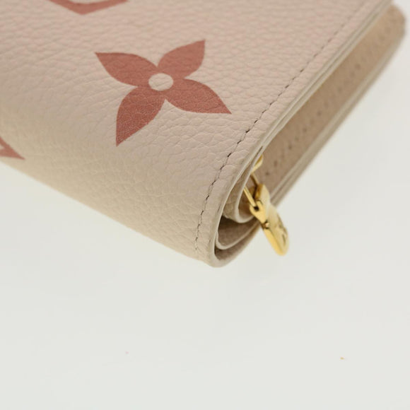 LOUIS VUITTON Monogram Empreinte Portefeuille Clare Wallet White M81927 42904S