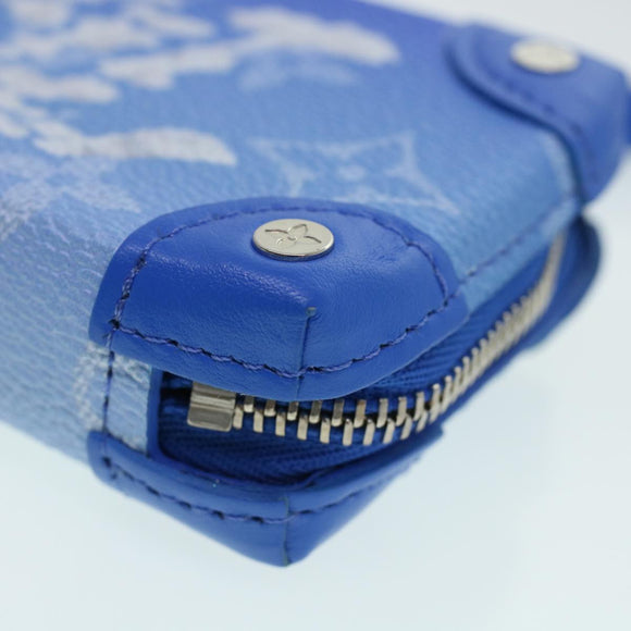 LOUIS VUITTON Monogram Clouds Soft Trunk Pouch Blue M45440 Auth 43556SM