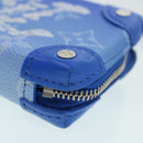 LOUIS VUITTON Monogram Clouds Soft Trunk Necklace Pouch Blue M45440 Auth 43556S-14