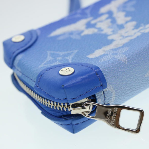 LOUIS VUITTON Monogram Clouds Soft Trunk Pouch Blue M45440 Auth 43556SM