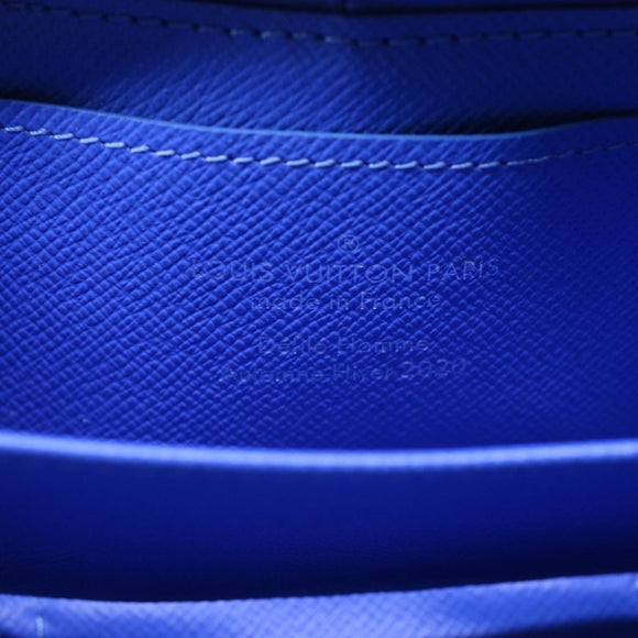 LOUIS VUITTON Monogram Clouds Soft Trunk Necklace Pouch Blue M45440 Auth 43556S