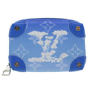 LOUIS VUITTON Monogram Clouds Soft Trunk Necklace Pouch Blue M45440 Auth 43556S-13