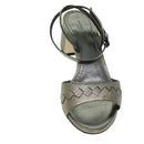 BOTTEGA VENETA High Heels Leather Silver Auth 43791-13