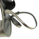 BOTTEGA VENETA High Heels Leder Silber Auth 43791-22