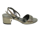 BOTTEGA VENETA High Heels Leder Silber Auth 43791-3