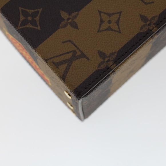 LOUIS VUITTON Streifen-Tiger Kartonschachtel NIGO Case Braun GI0718 LV Auth 43816SM