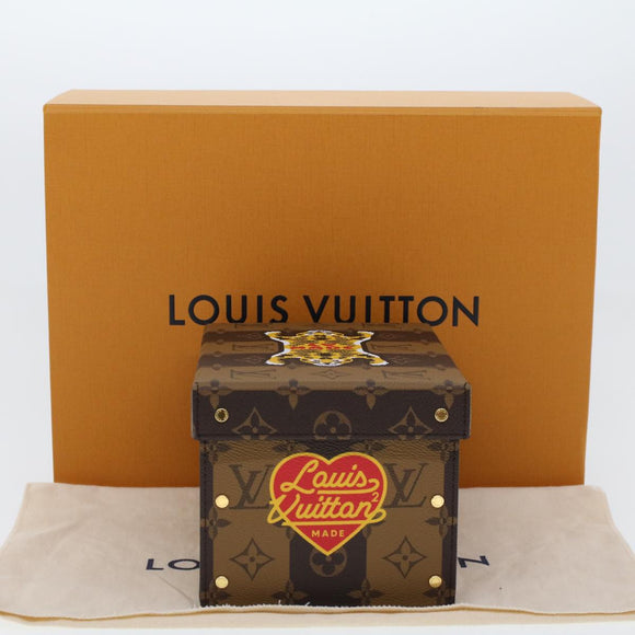 LOUIS VUITTON Stripe Tiger Cardboard Box NIGO Case Brown GI0718 LV Auth 43816SM