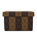 LOUIS VUITTON Stripe Tiger Cardboard Box NIGO Case Brown GI0718 LV Auth 43816SM-2