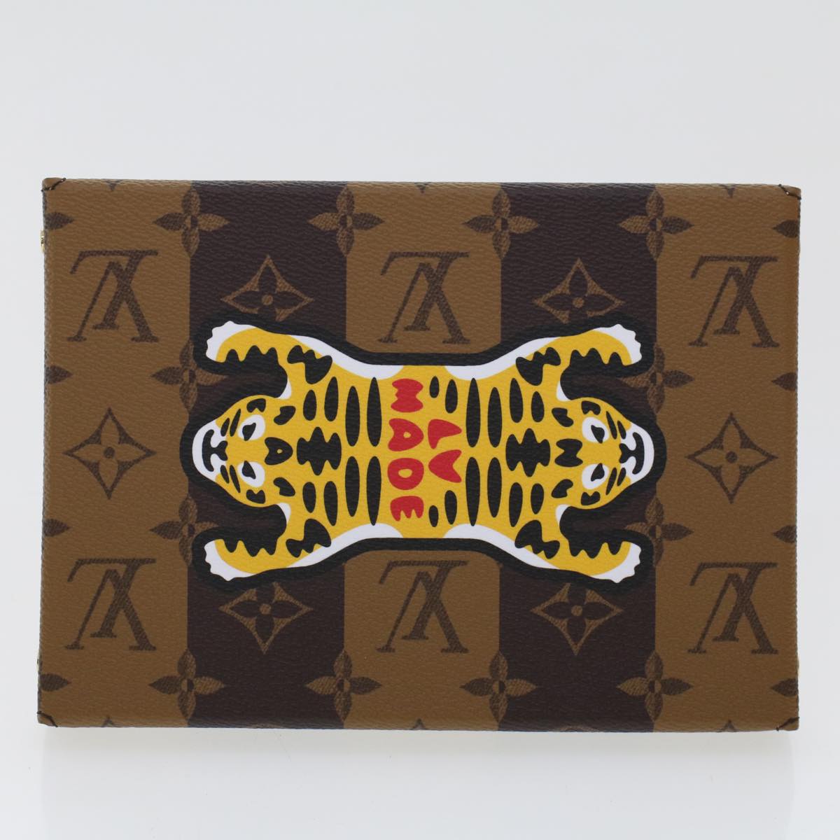 LOUIS VUITTON Stripe Tiger Cardboard Box NIGO Case Brown GI0718 LV