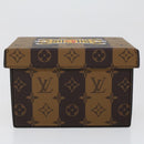 LOUIS VUITTON Streifen-Tiger Kartonschachtel NIGO Case Braun GI0718 LV Auth 43816SM-13