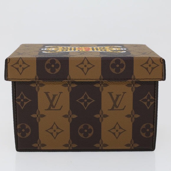 LOUIS VUITTON Streifen-Tiger Kartonschachtel NIGO Case Braun GI0718 LV Auth 43816SM