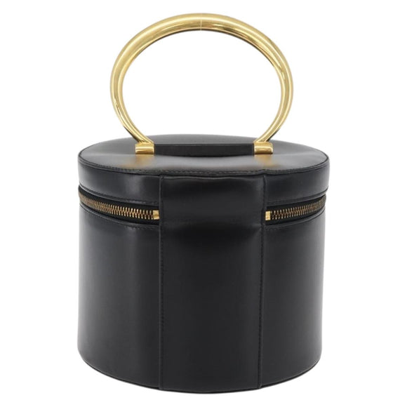 CELINE Kosmetiktasche Vanity Leder Schwarz Gold Original 43930