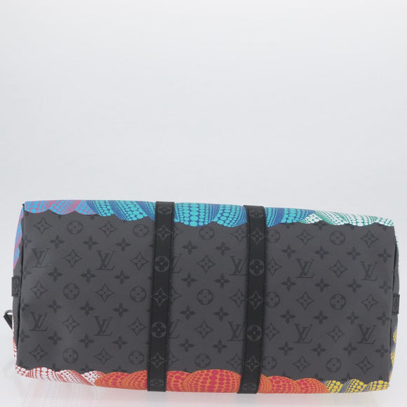 LOUIS VUITTON Eclipse Pumpkin LV × YK Keepall Bandouliere 45 M46441 Auth 44061SM
