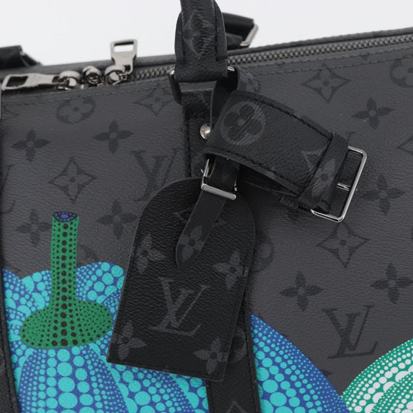LOUIS VUITTON Eclipse Pumpkin LV × YK Keepall Bandouliere 45 M46441 Auth 44061SM