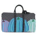 LOUIS VUITTON Eclipse Pumpkin LV × YK Keepall Bandouliere 45 M46441 Auth 44061SM-13