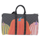 LOUIS VUITTON Eclipse Pumpkin LV × YK Keepall Bandouliere 45 M46441 Auth 44061SM-2
