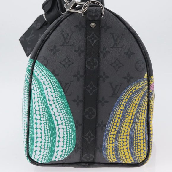 LOUIS VUITTON Eclipse Pumpkin LV × YK Keepall Bandouliere 45 M46441 Auth 44061SM