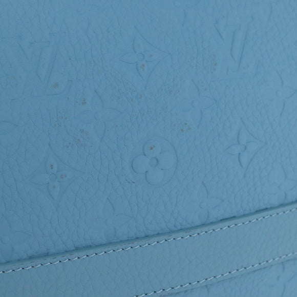 LOUIS VUITTON Keepall Bandouliere 50 Taurillon Leather Blue M21713 Auth 44062SM