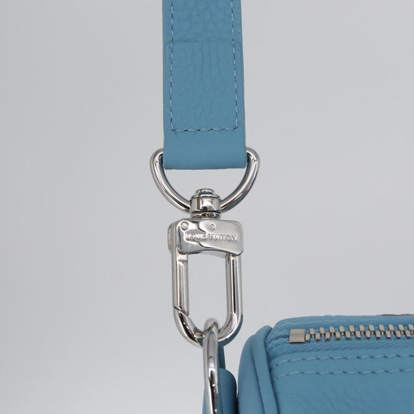 LOUIS VUITTON Keepall Bandouliere 50 Taurillon Leather Blue M21713 Auth 44062SM