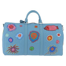 LOUIS VUITTON Keepall Bandouliere 50 Taurillon Leather Blue M21713 Auth 44062SM-2