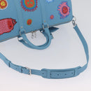 LOUIS VUITTON Keepall Bandouliere 50 Taurillon Leather Blue M21713 Auth 44062SM-10