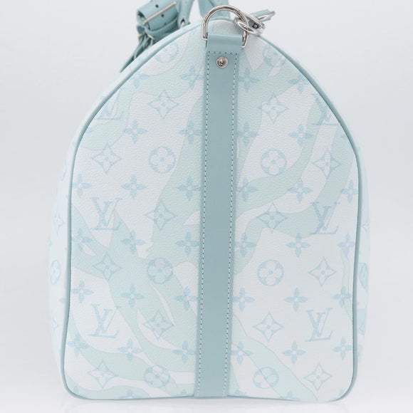 LOUIS VUITTON Monogram Aqua Garden Keepall Bandouliere 50 M22570 LV Auth 44063SM