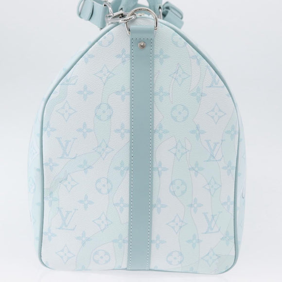 LOUIS VUITTON Monogram Aqua Garden Keepall Bandouliere 50 M22570 LV Auth 44063SM