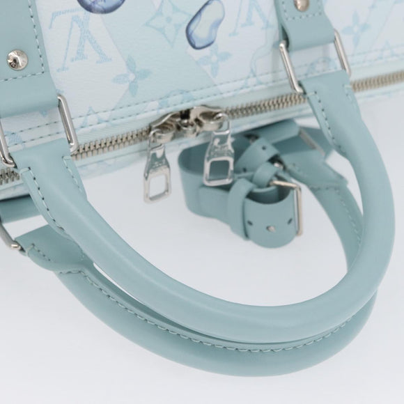 LOUIS VUITTON Monogram Aqua Garden Keepall Bandouliere 50 M22570 LV Auth 44063SM
