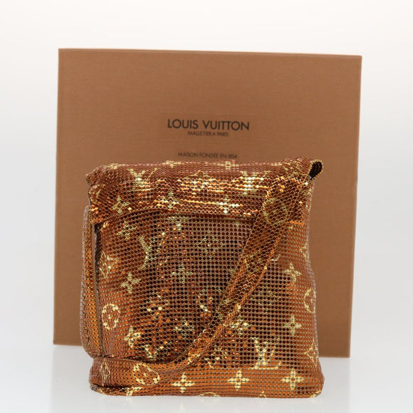 LOUIS VUITTON Monogram Mesh Frances Shoulder Bag Sequin M92287 LV Auth 44524S