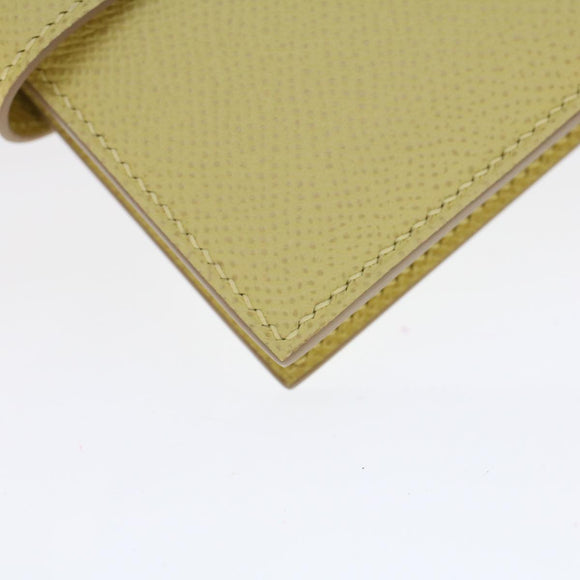 HERMES Bearn Compact Wallet Epsom Yellow Auth 45049AM