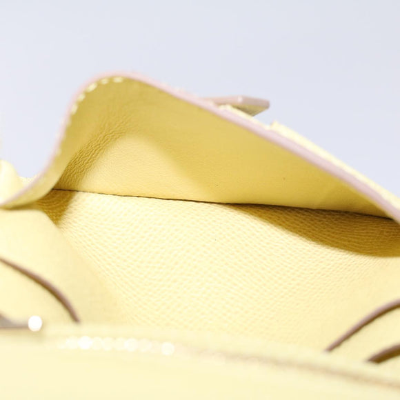 HERMES Bearn Compact Wallet Epsom Yellow Auth 45049AM