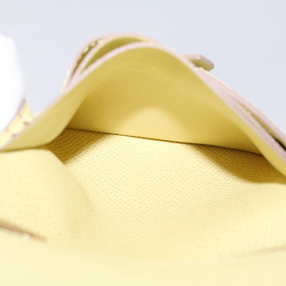 HERMES Bearn Compact Wallet Epsom Yellow Auth 45049SM