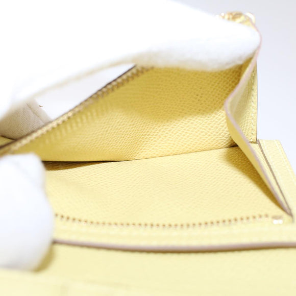 HERMES Bearn Compact Wallet Epsom Yellow Auth 45049AM