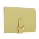 HERMES Bearn Compact Wallet Epsom Yellow Auth 45049SM-1