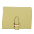 HERMES Bearn Compact Wallet Epsom Yellow Auth 45049AM-13