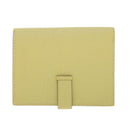 HERMES Bearn Compact Wallet Epsom Yellow Auth 45049AM-2
