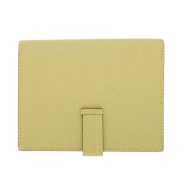HERMES Bearn Compact Wallet Epsom Yellow Auth 45049AM - 0