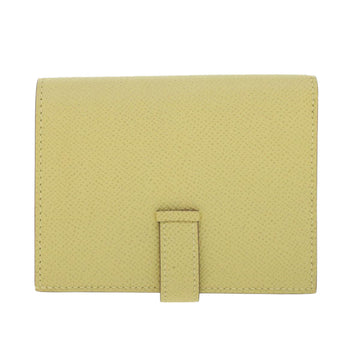 HERMES Bearn Compact Wallet Epsom Yellow Auth 45049AM - 0