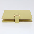 HERMES Bearn Compact Wallet Epsom Yellow Auth 45049AM-5