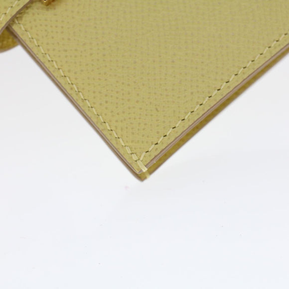 HERMES Bearn Compact Wallet Epsom Yellow Auth 45049AM