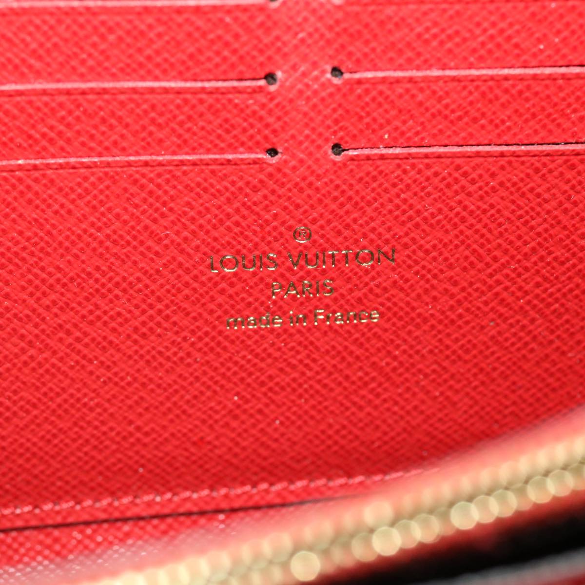 LOUIS VUITTON Monogram Sleys Zippy Wallet Long Wallet Red M61854 LV Auth 45065