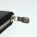 LOUIS VUITTON Zippy Wallet Vertical Taurillon Leather Black M58804 Auth 45066S-8