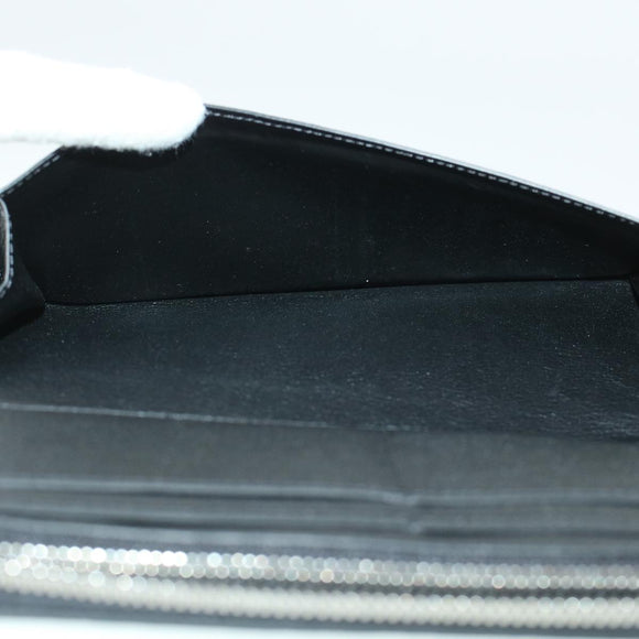 LOUIS VUITTON Zippy Wallet Vertical Taurillon Leather Black M58804 Auth 45066S