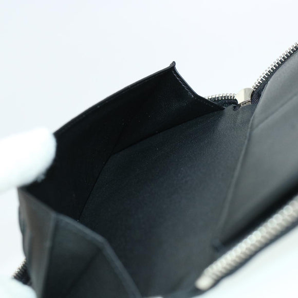 LOUIS VUITTON Zippy Wallet Vertical Taurillon Leather Black M58804 Auth 45066S