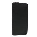 LOUIS VUITTON Zippy Wallet Vertical Taurillon Leather Black M58804 Auth 45066S-1