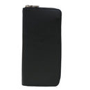 LOUIS VUITTON Zippy Wallet Vertical Taurillon Leather Black M58804 Auth 45066S-13