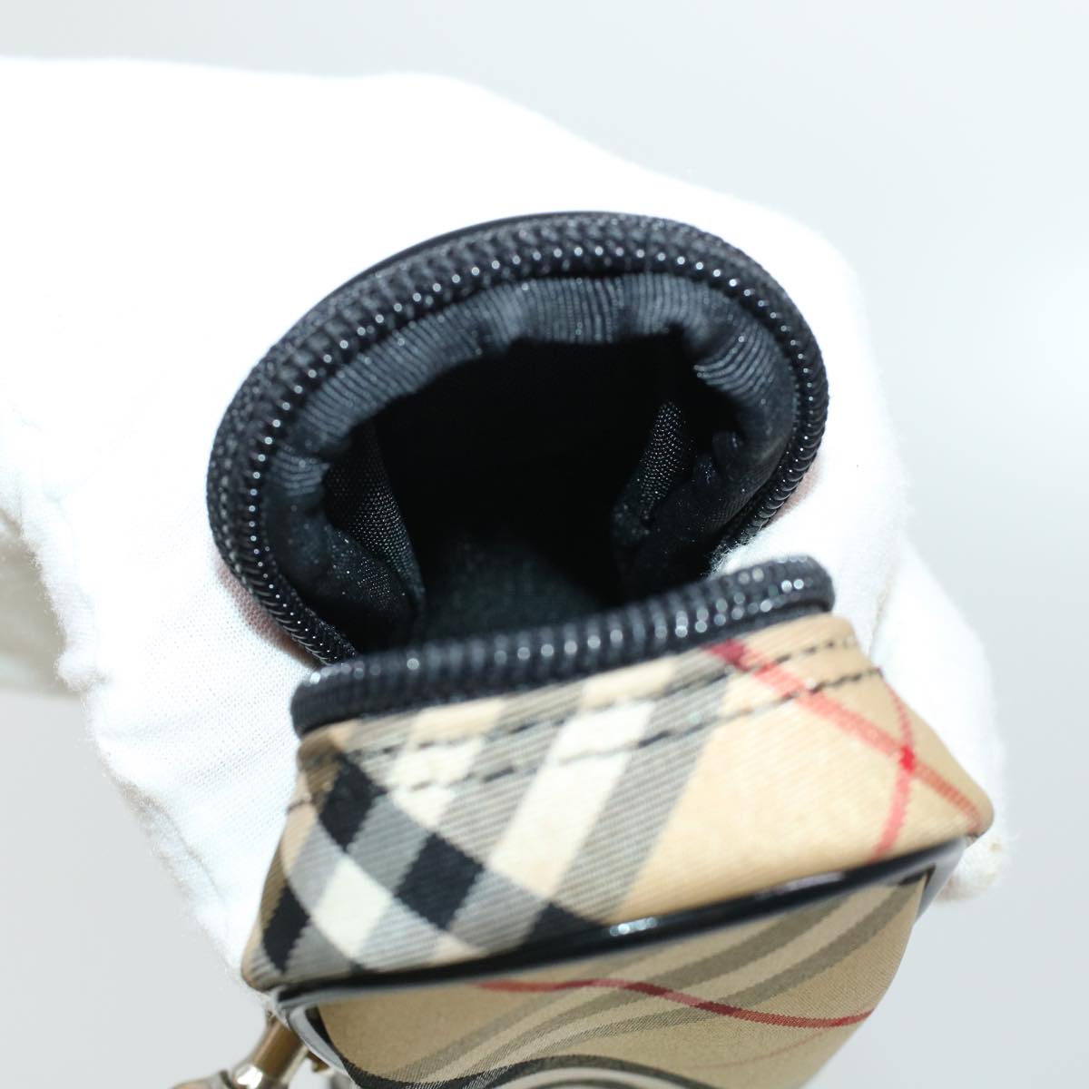 Burberrys Nova Check Shoulder Bag Nylon Beige Auth 45298