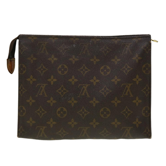 LOUIS VUITTON Monogram Poche Toilette 26 Pouch M47542 LV Auth 45343