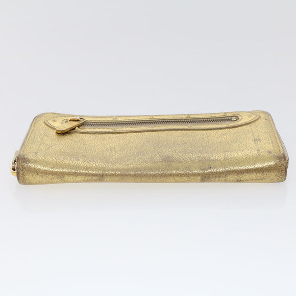 LOUIS VUITTON Zippy Wallet Long Wallet Suhari Gold M95569 LV Auth 45569